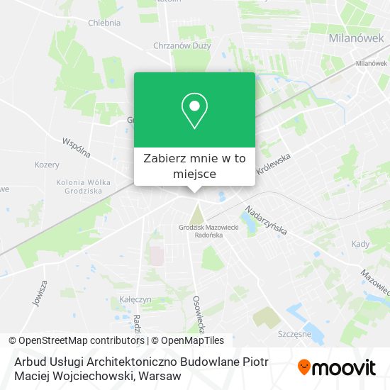 Mapa Arbud Usługi Architektoniczno Budowlane Piotr Maciej Wojciechowski