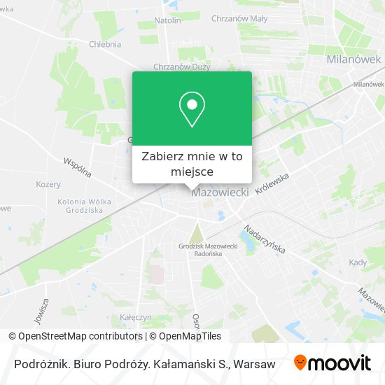 Mapa Podróżnik. Biuro Podróży. Kałamański S.