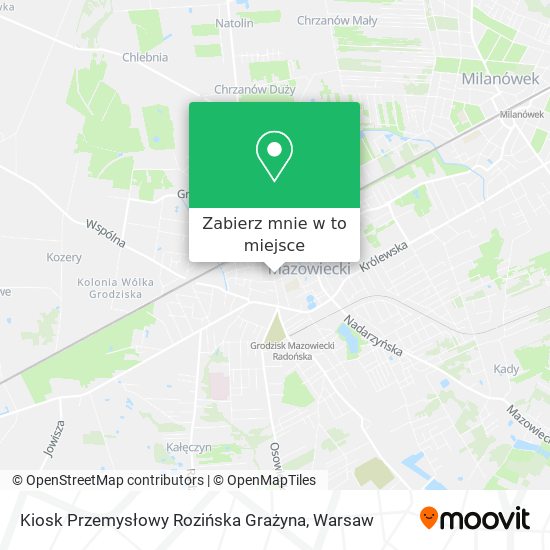 Mapa Kiosk Przemysłowy Rozińska Grażyna