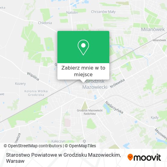 Mapa Starostwo Powiatowe w Grodzisku Mazowieckim