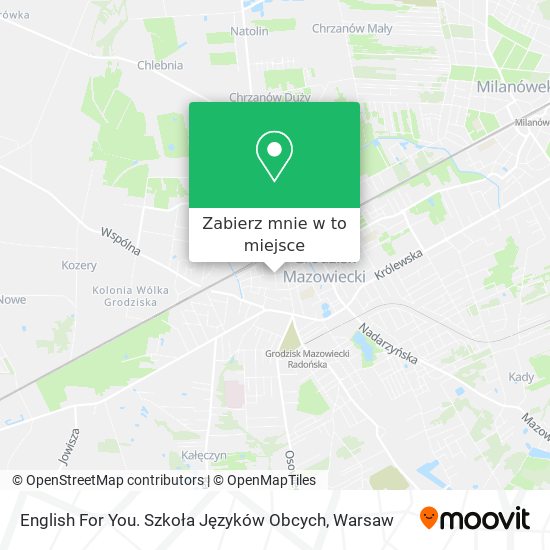 Mapa English For You. Szkoła Języków Obcych