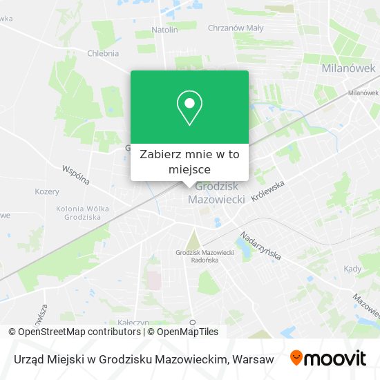 Mapa Urząd Miejski w Grodzisku Mazowieckim