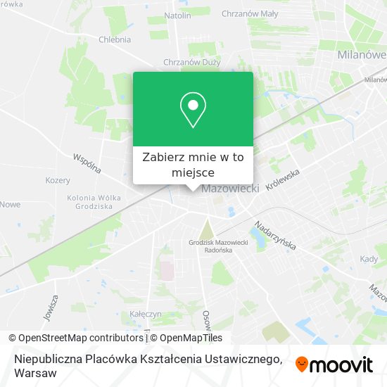 Mapa Niepubliczna Placówka Kształcenia Ustawicznego