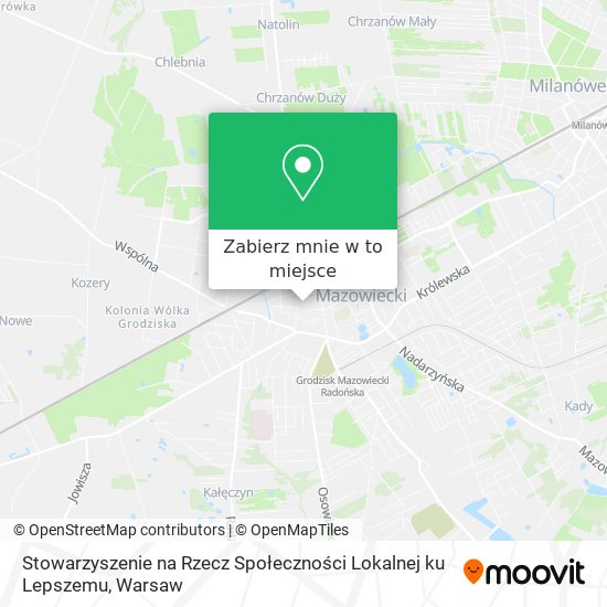 Mapa Stowarzyszenie na Rzecz Społeczności Lokalnej ku Lepszemu