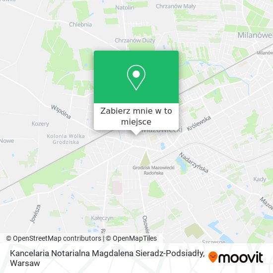 Mapa Kancelaria Notarialna Magdalena Sieradz-Podsiadły