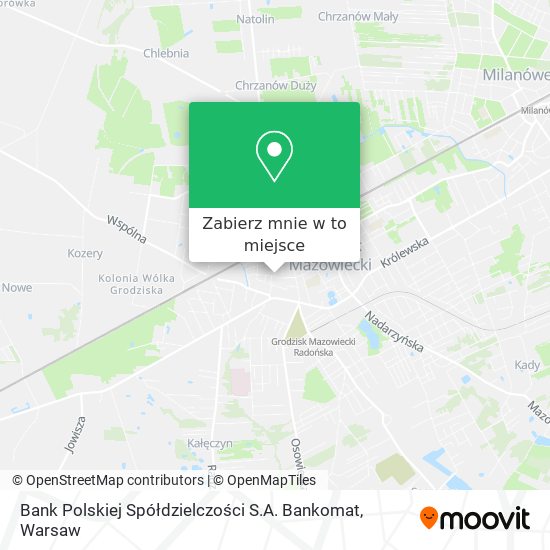 Mapa Bank Polskiej Spółdzielczości S.A. Bankomat