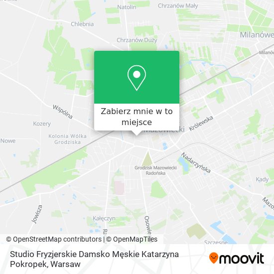 Mapa Studio Fryzjerskie Damsko Męskie Katarzyna Pokropek