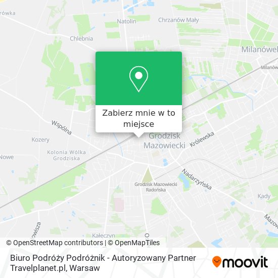 Mapa Biuro Podróży Podróżnik - Autoryzowany Partner Travelplanet.pl