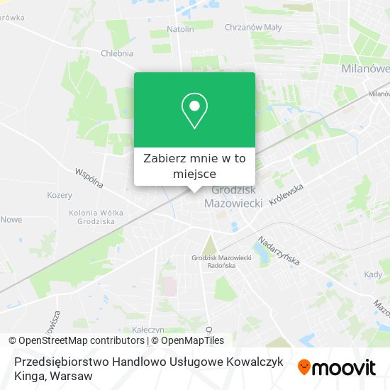 Mapa Przedsiębiorstwo Handlowo Usługowe Kowalczyk Kinga