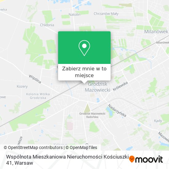 Mapa Wspólnota Mieszkaniowa Nieruchomości Kościuszki 41