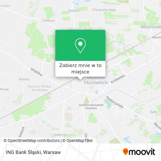 Mapa ING Bank Śląski