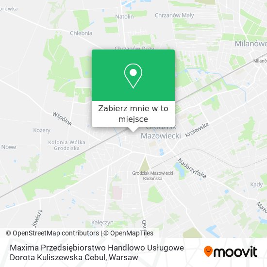 Mapa Maxima Przedsiębiorstwo Handlowo Usługowe Dorota Kuliszewska Cebul