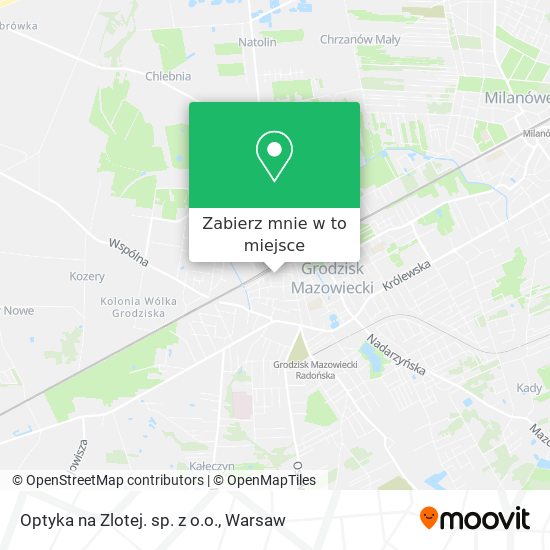 Mapa Optyka na Zlotej. sp. z o.o.