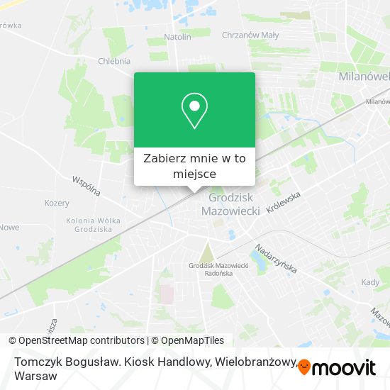 Mapa Tomczyk Bogusław. Kiosk Handlowy, Wielobranżowy