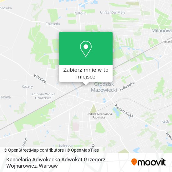 Mapa Kancelaria Adwokacka Adwokat Grzegorz Wojnarowicz