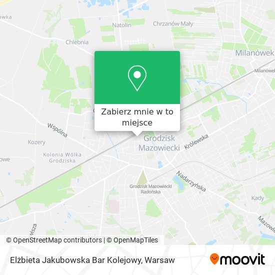 Mapa Elżbieta Jakubowska Bar Kolejowy