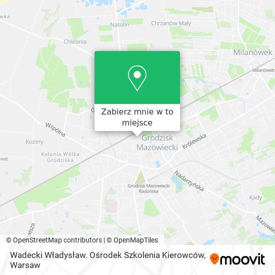 Mapa Wadecki Władysław. Ośrodek Szkolenia Kierowców