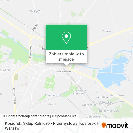 Mapa Kosiorek. Sklep Rolniczo - Przemysłowy. Kosiorek H.