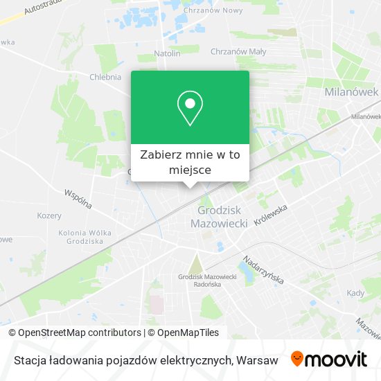 Mapa Stacja ładowania pojazdów elektrycznych