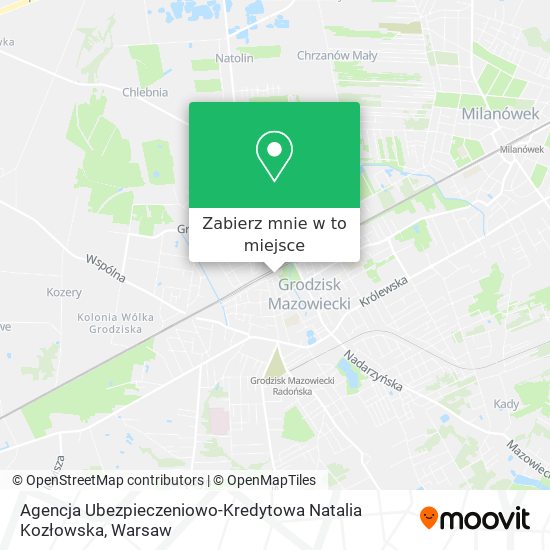 Mapa Agencja Ubezpieczeniowo-Kredytowa Natalia Kozłowska