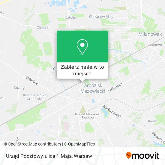 Mapa Urząd Pocztowy, ulica 1 Maja