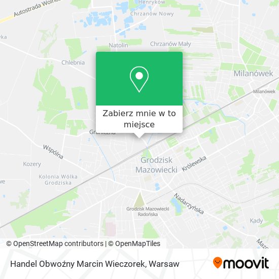 Mapa Handel Obwoźny Marcin Wieczorek