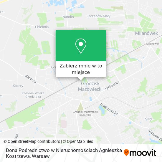 Mapa Dona Pośrednictwo w Nieruchomościach Agnieszka Kostrzewa