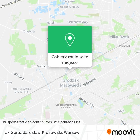 Mapa Jk Garaż Jarosław Kłosowski