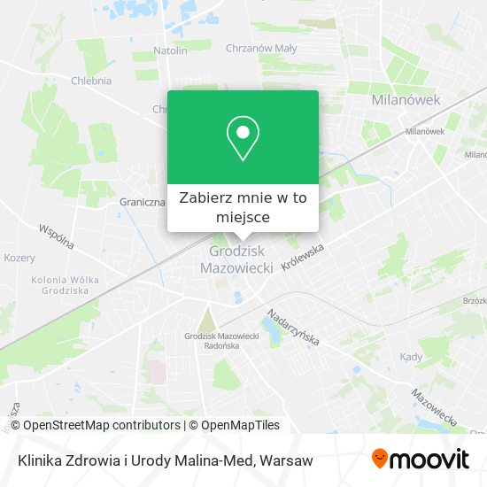 Mapa Klinika Zdrowia i Urody Malina-Med