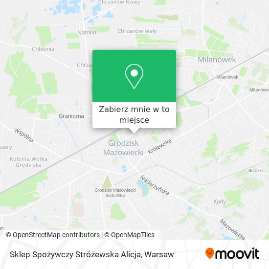 Mapa Sklep Spożywczy Stróżewska Alicja