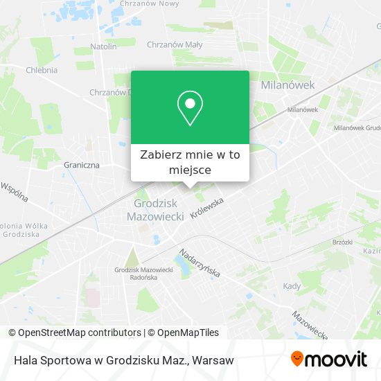 Mapa Hala Sportowa w Grodzisku Maz.