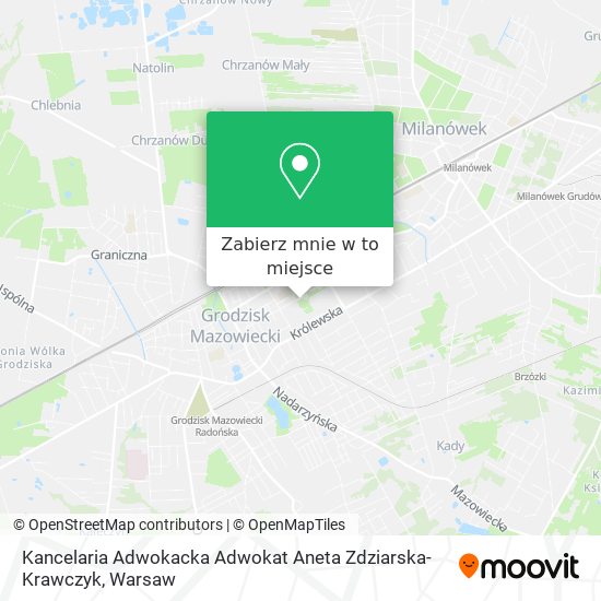 Mapa Kancelaria Adwokacka Adwokat Aneta Zdziarska-Krawczyk