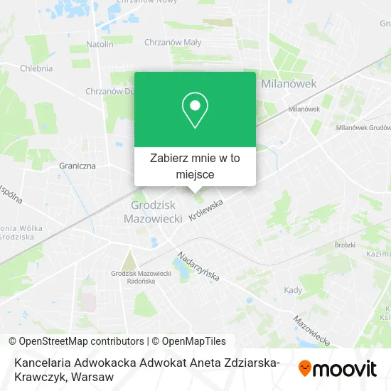 Mapa Kancelaria Adwokacka Adwokat Aneta Zdziarska-Krawczyk