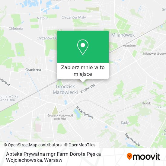 Mapa Apteka Prywatna mgr Farm Dorota Pęska Wojciechowska