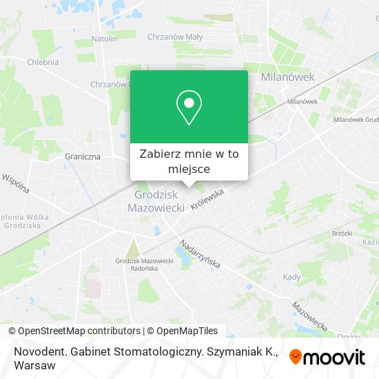 Mapa Novodent. Gabinet Stomatologiczny. Szymaniak K.