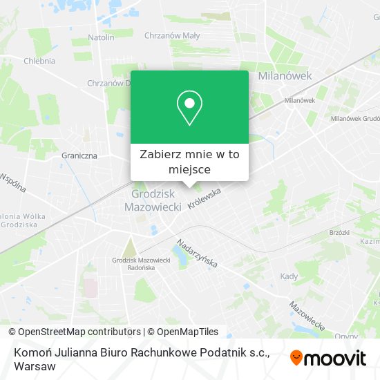 Mapa Komoń Julianna Biuro Rachunkowe Podatnik s.c.