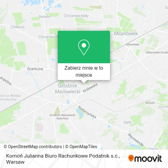 Mapa Komoń Julianna Biuro Rachunkowe Podatnik s.c.