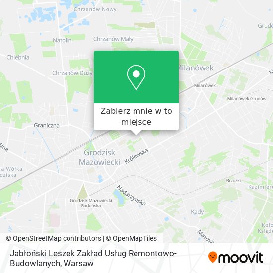 Mapa Jabłoński Leszek Zakład Usług Remontowo-Budowlanych