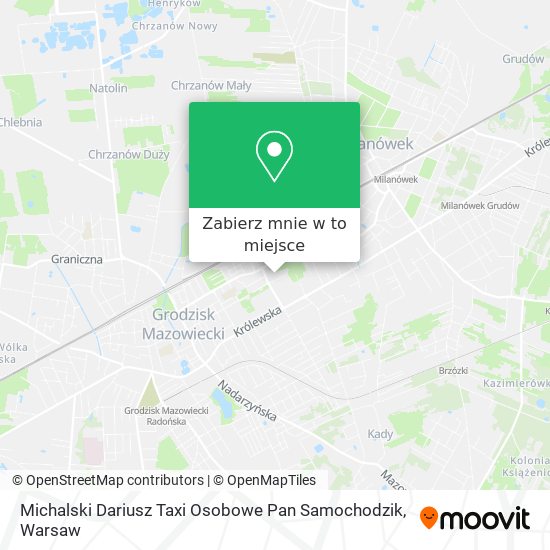 Mapa Michalski Dariusz Taxi Osobowe Pan Samochodzik