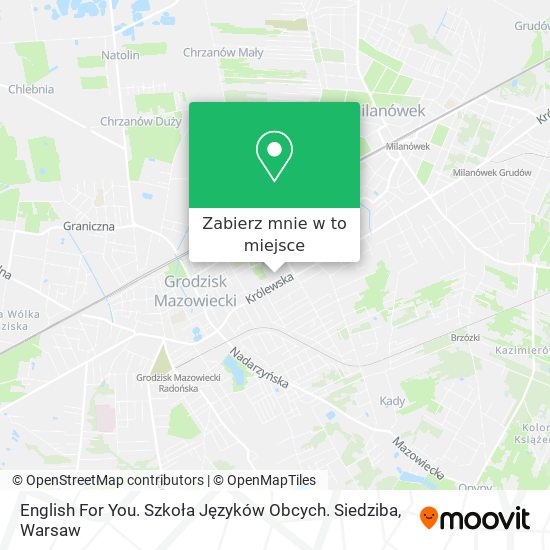 Mapa English For You. Szkoła Języków Obcych. Siedziba