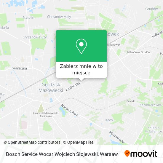 Mapa Bosch Service Wocar Wojciech Słojewski