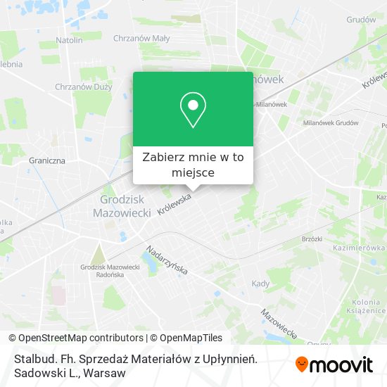 Mapa Stalbud. Fh. Sprzedaż Materiałów z Upłynnień. Sadowski L.