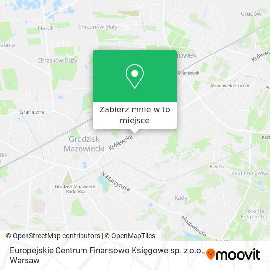 Mapa Europejskie Centrum Finansowo Księgowe sp. z o.o.