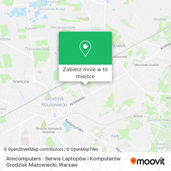 Mapa Anncomputers - Serwis Laptopów i Komputerów Grodzisk Mazowiecki