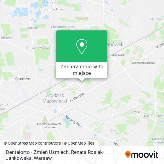 Mapa Dentalorto - Zmień Uśmiech. Renata Rosiak-Jankowska