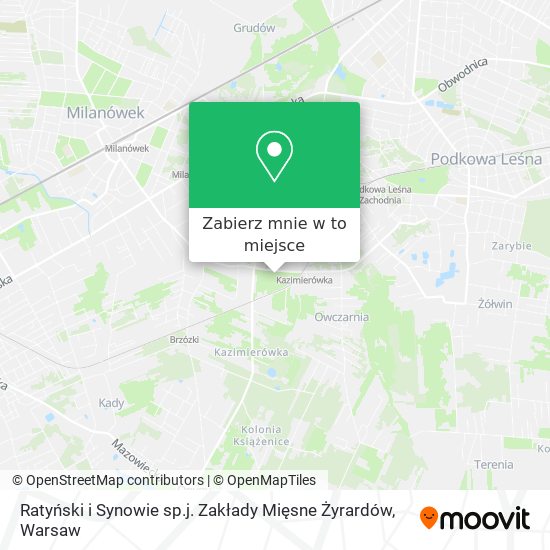 Mapa Ratyński i Synowie sp.j. Zakłady Mięsne Żyrardów