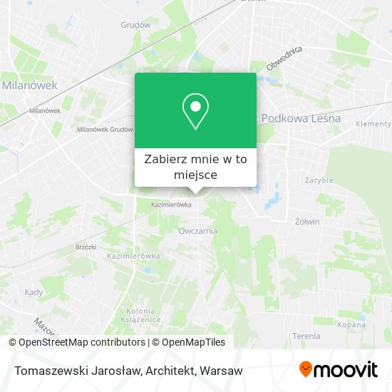 Mapa Tomaszewski Jarosław, Architekt