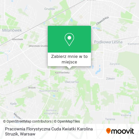 Mapa Pracownia Florystyczna Cuda Kwiatki Karolina Struzik