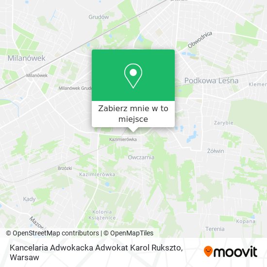 Mapa Kancelaria Adwokacka Adwokat Karol Rukszto