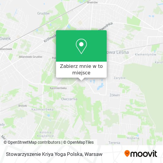 Mapa Stowarzyszenie Kriya Yoga Polska